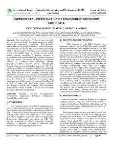 IRJET-    Experimental Investigation on Engineered Cementious Composite