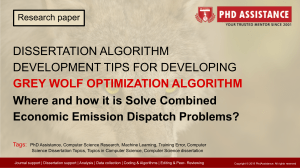 PhD Dissertation Writing Services-Dissertation Algorithm Development Tips For Developing Grey Wolf Optimization Algorithm