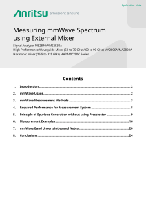 Measuring mmWave Spectrum Using External Mixer