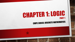 Chapter 1A -  Logic