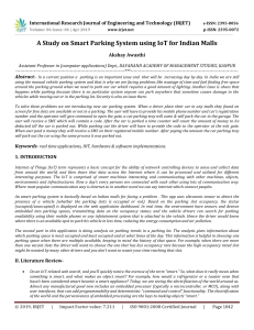 IRJET-    A Study on Smart Parking System using IOT for Indian Malls