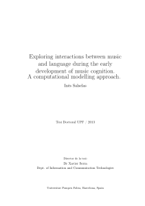 Exploring interactions between music and language during the early development of music cognition. A computational modelling approach.