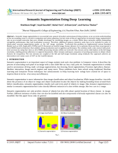IRJET-    Semantic Segmentation using Deep Learning