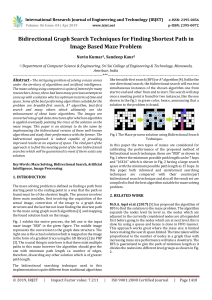 IRJET-Bidirectional Graph Search Techniques for Finding Shortest Path in Image based Maze Problem