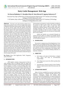 Dairy Cattle Management Web App: Research & Implementation