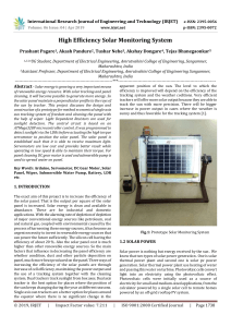 IRJET-High Efficiency Solar Monitoring System