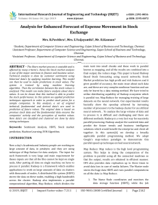 IRJET-Analysis for EnhancedForecastof Expense Movement in Stock Exchange