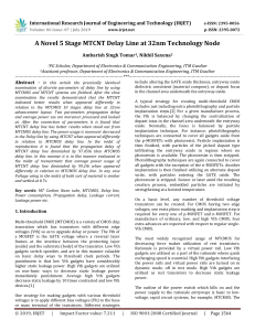 IRJET-    A Novel 5 Stage MTCNT Delay Line at 32nm Technology Node