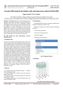 IRJET-    Circular ESR Analysis by Indian Code and American Code in STAAD-Pro