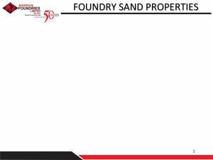 FOUNDRY SAND PROPERTIES