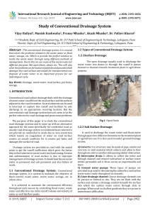 IRJET-Study of Conventional Drainage System