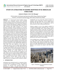 IRJET-    Study of Literature on Seismic Response of RC Irregular Structure