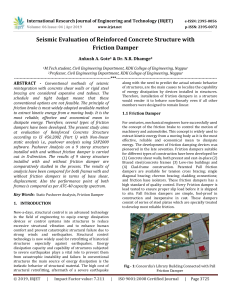 IRJET-Seismic Evaluation of Reinforced Concrete Structure with Friction Damper