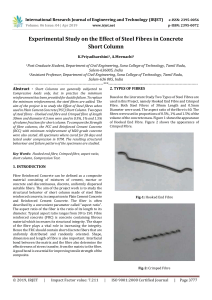 IRJET-    Experimental Study on the Effect of Steel Fibres in Concrete Short Column