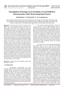 IRJET-    Investigation of Damage Level and Study on Load Deflection Characteristics of RCC Beam using Smart Sensor