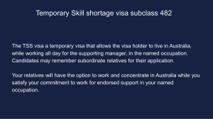 Temporary Skill shortage visa subclass 482 |  Immigration Agent Perth, WA