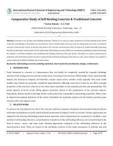 IRJET-Comparative Study of Self Healing Concrete & Traditional Concrete
