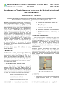 IRJET-    Development of Strain Measuring Instrument for Health Monitoring of Structural Members