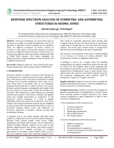 IRJET-Response Spectrum Analysis of Symmetric and Asymmetric Structures in Seismic Zones