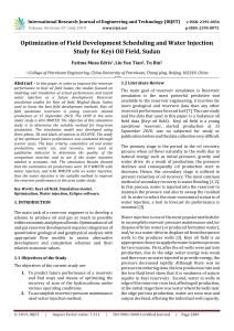 IRJET-Optimization of Field Development Scheduling and Water Injection Study for Keyi Oil Field, Sudan