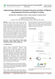 IRJET-Implementing a Method for Stampede Detection and Safety of Pilgrims using Stampede Detection and Pilgrim Tracking