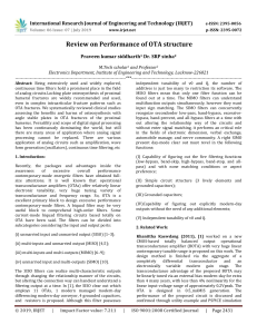 IRJET-Review on Performance of OTA Structure