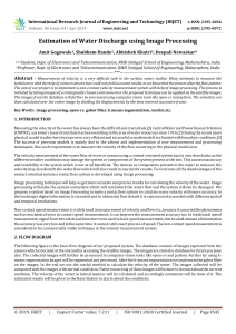 IRJET-    Estimation of Water Discharge using Image Processing