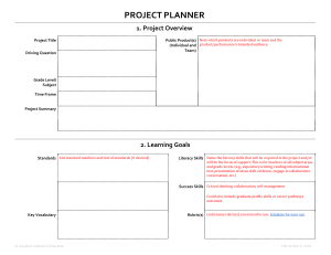 PBLWorks Project Planner v2019 Notes