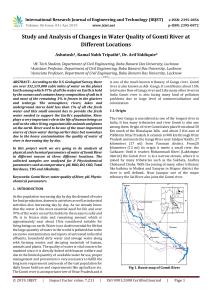 IRJET-Study and Analysis of Changes in Water Quality of Gomti River at different Locations