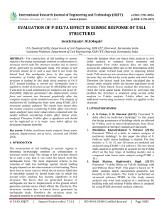 IRJET-Evaluation of P-Delta Effect in Seismic Response of Tall Structures