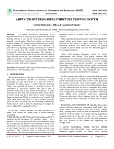 IRJET-Advanced Metering Infrastructure Tripping System