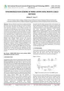 IRJET-    Synchronization Scheme of MIMO-OFDM using Monte Carlo Method