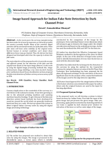 IRJET-Image based Approach for Indian Fake Note Detection by Dark Channel Prior