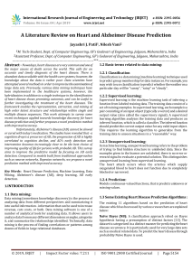 IRJET-    A Literature Review on Heart and Alzheimer Disease Prediction