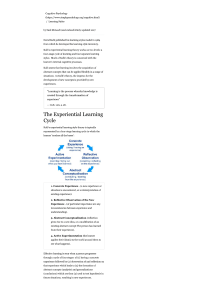 Kolb's Learning Styles and Experiential Learning Cycle