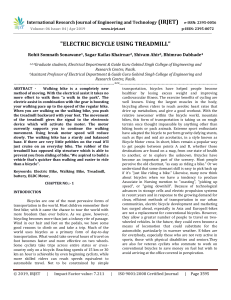 IRJET-Electric Bicycle using Treadmill