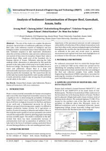 IRJET-Analysis of Sediment Contamination of Deepor Beel, Guwahati, Assam, India