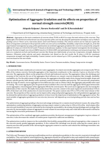 IRJET-Optimization of Aggregate Gradation and its Effects on Properties of Normal Strength Concrete(M20)
