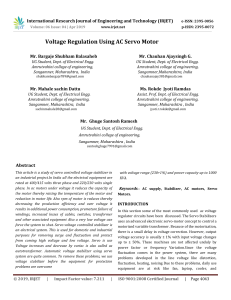 IRJET-Voltage Regulation using AC Servo Motor