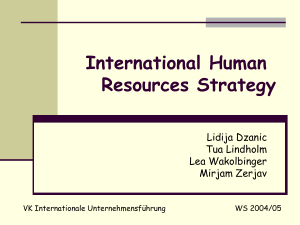 International HRM Strategy