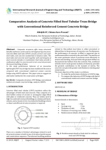 IRJET-    Comparative Analysis of Concrete Filled Steel Tubular Truss Bridge with Conventional Reinforced Cement Concrete Bridge