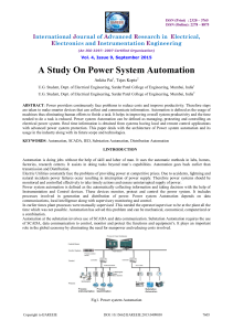 A Study On Power System Automation