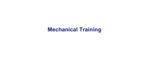 Mechanical Training - PPT