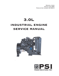 3.0L Industrial Engine Service Manual