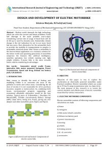 IRJET-Design and Development of Electric Motorbike