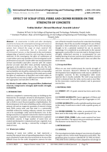 Steel Fiber & Crumb Rubber Concrete Strength Research