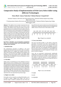 IRJET-Comparative Study of Implementation of 8-Bit Carry Select Adder using Different Technologies