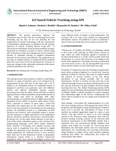 IRJET-IoT based Vehicle Tracking using GPS