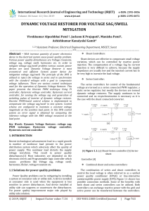 IRJET-Dynamic Voltage Restorer for Voltage Sag/Swell Mitigation