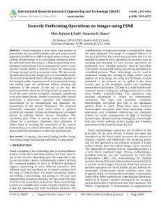 IRJET-    Securely Performing Operations on Images using PSNR
